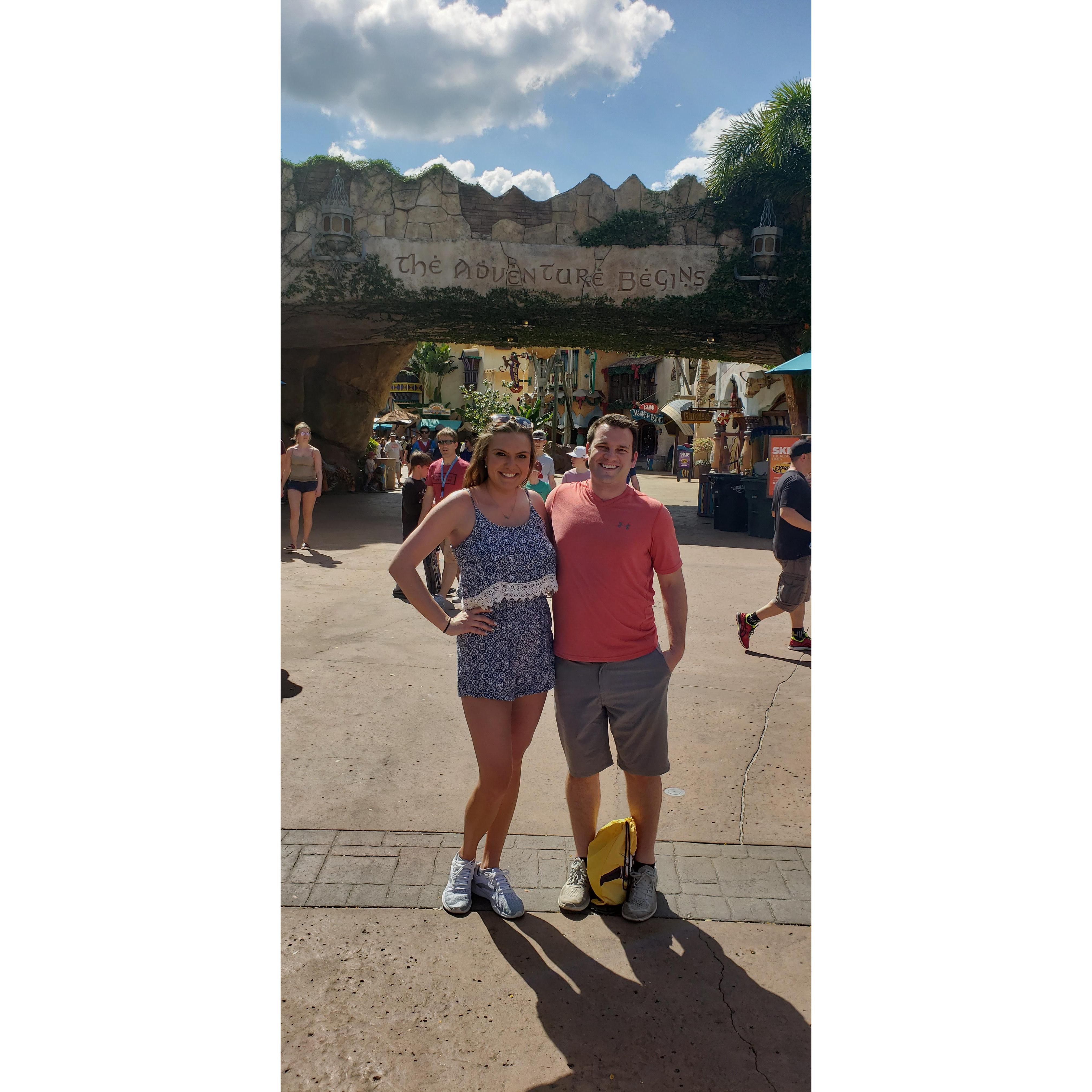 First trip with Brennan's family: Universal 2019