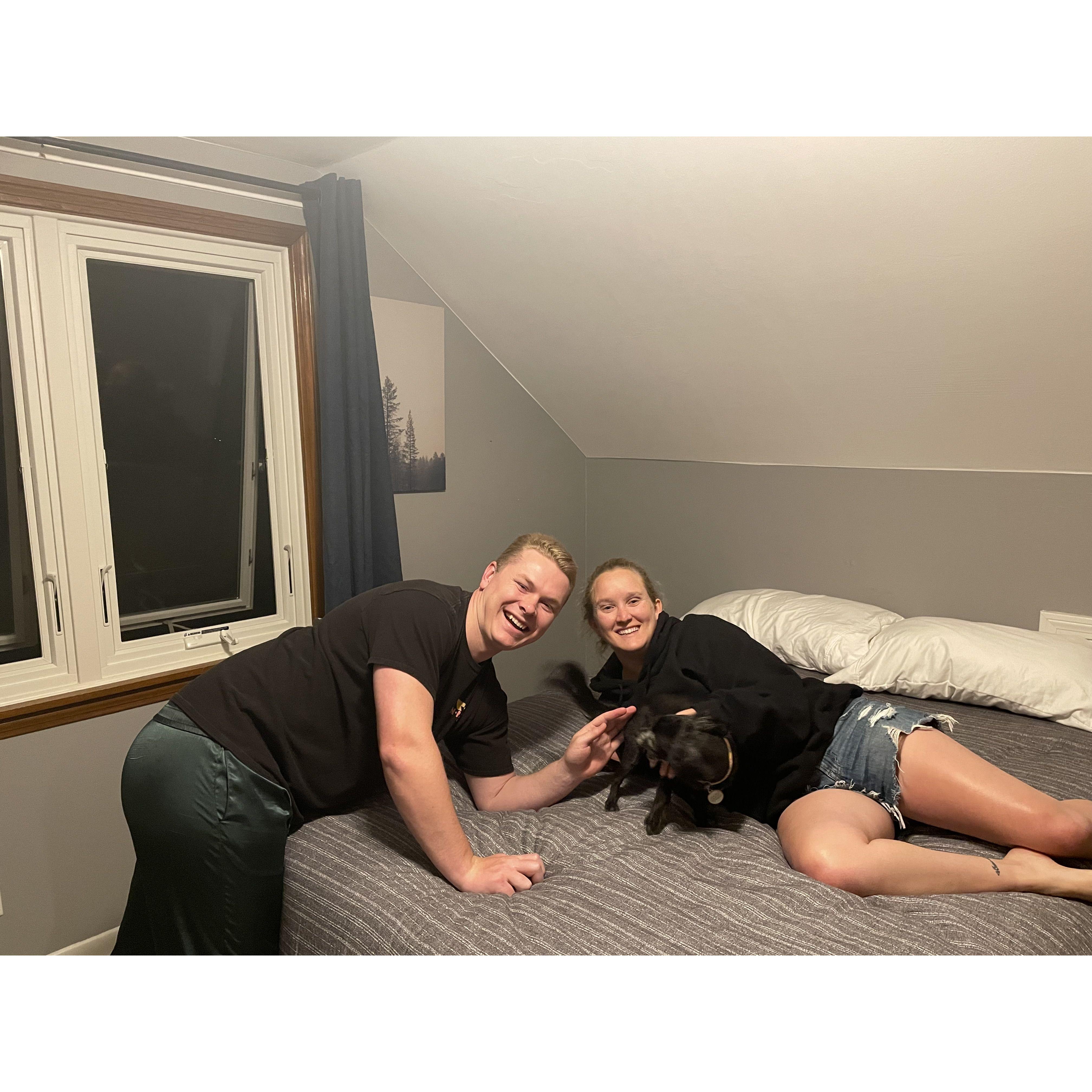 The night Charlie and Stevie finally made it to Pennsylvania after a four day drive.