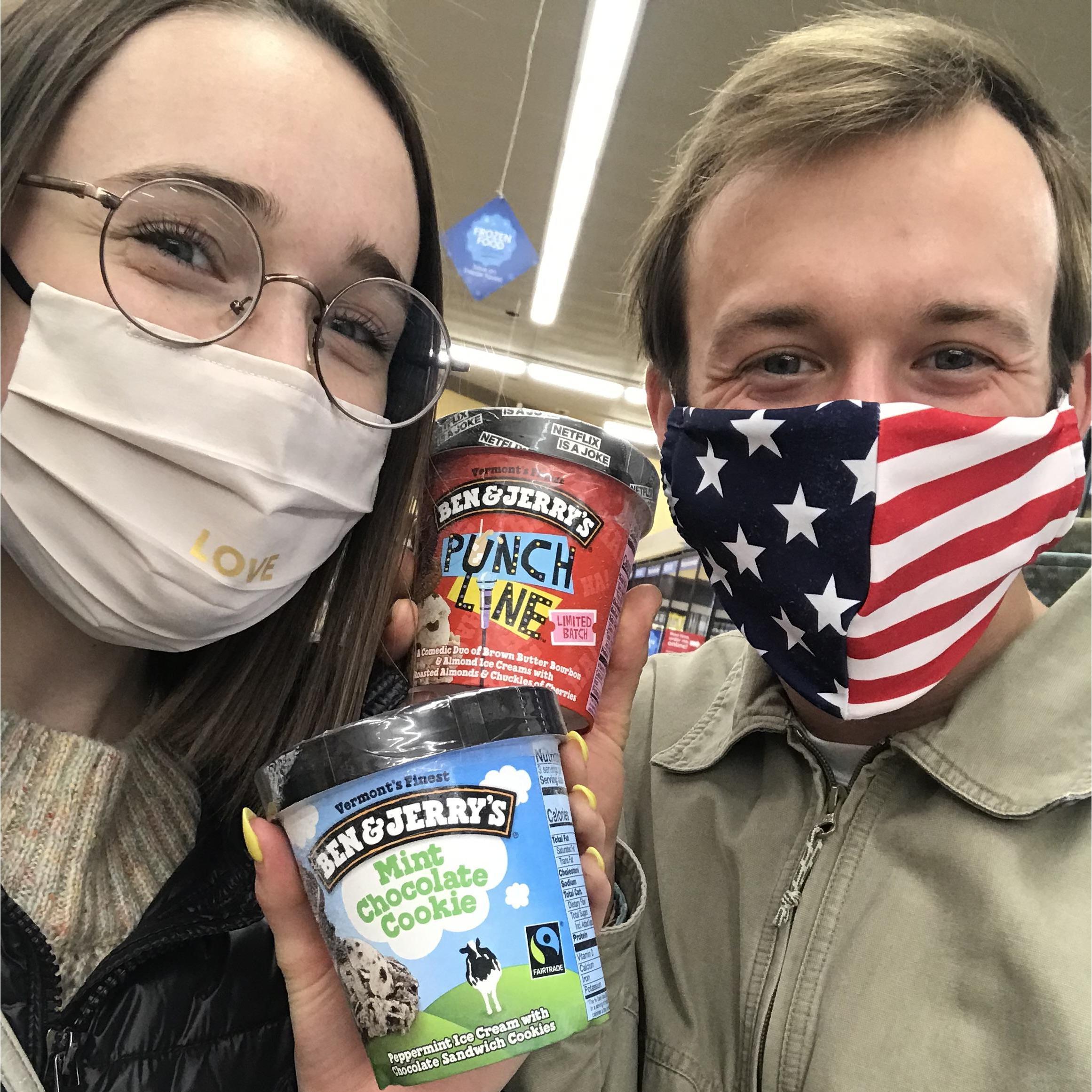 Got some Ben & Jerry's to celebrate moving to BRRlington....get it?