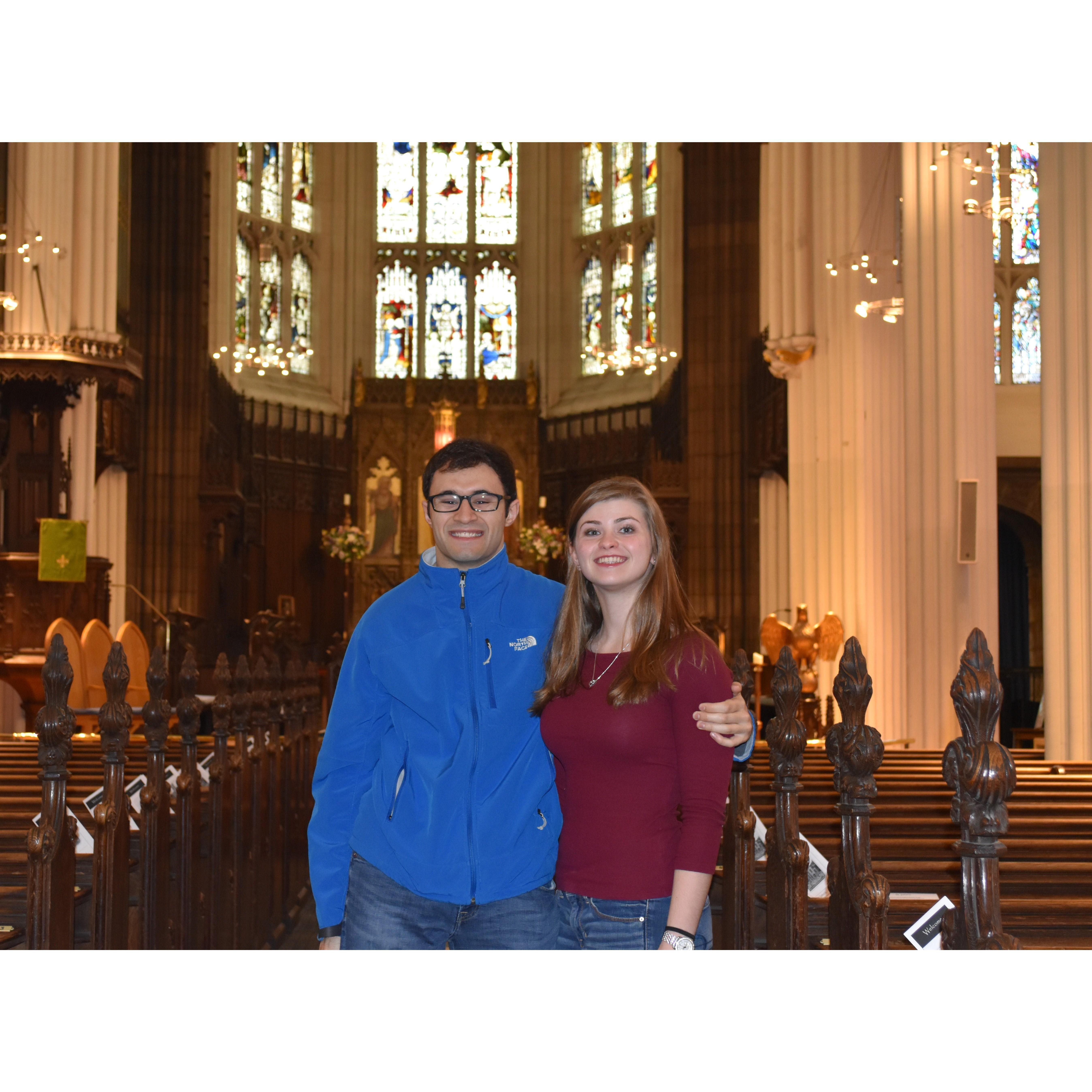 Circa 2018. Visiting Uncle Parto and Aunt Kathy in Scotland. Taken in Edinburgh inside St. John's Cathedral.