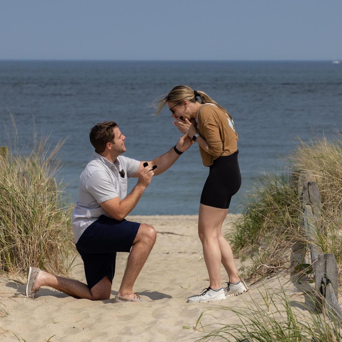 When he popped the question!