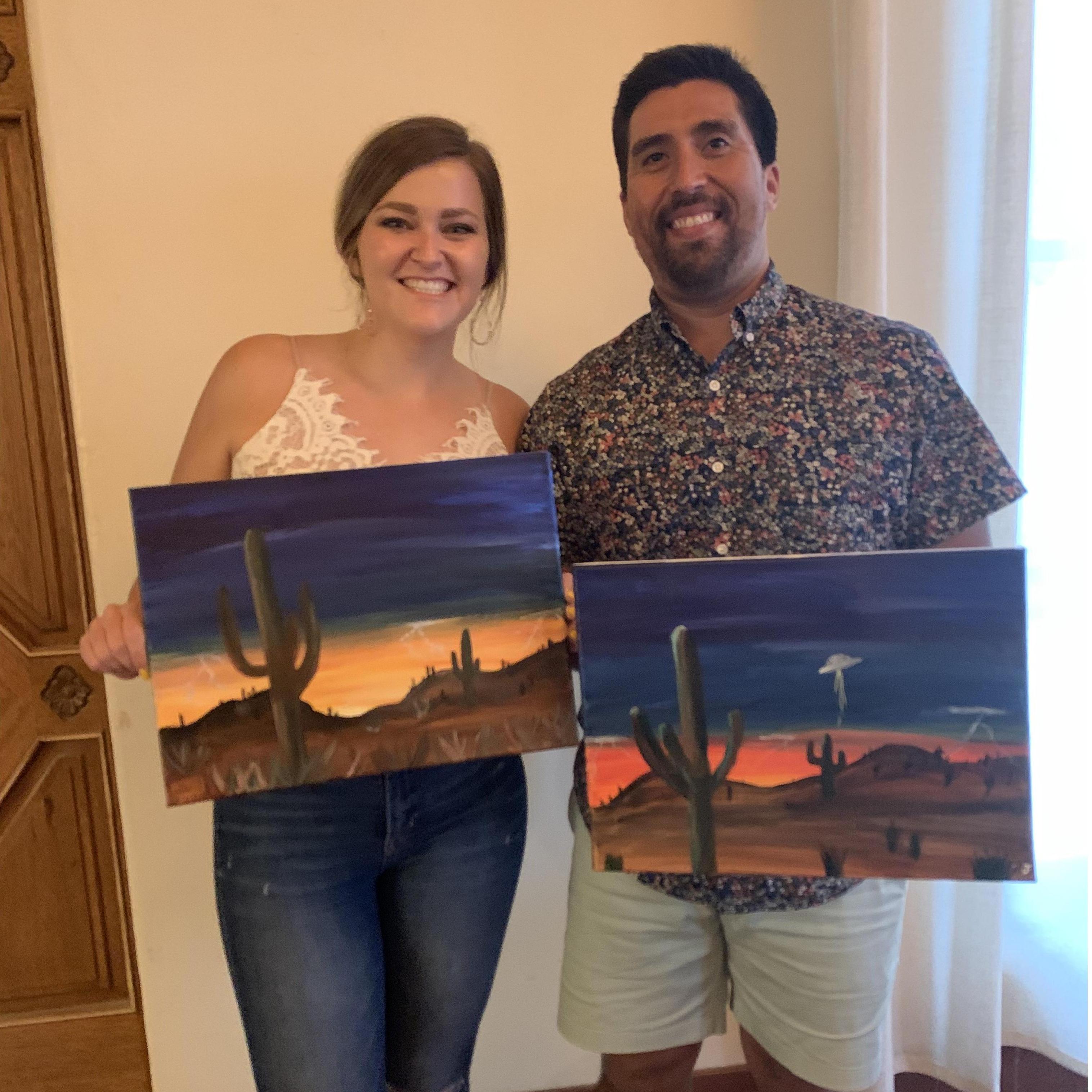 Super talented artists... obviously we painted these with zero direction.