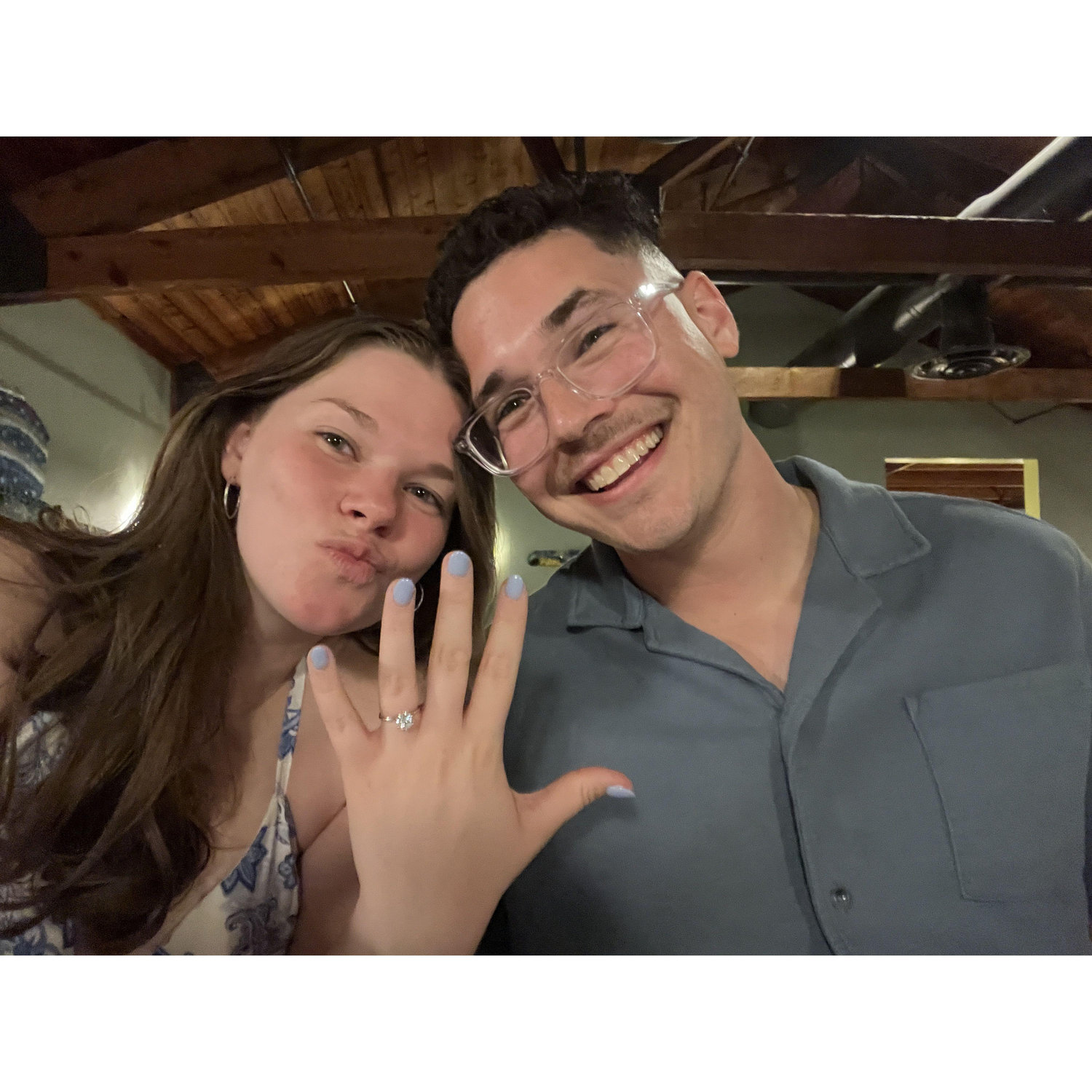 Flashing her new bling! Mrs. Flores loading…