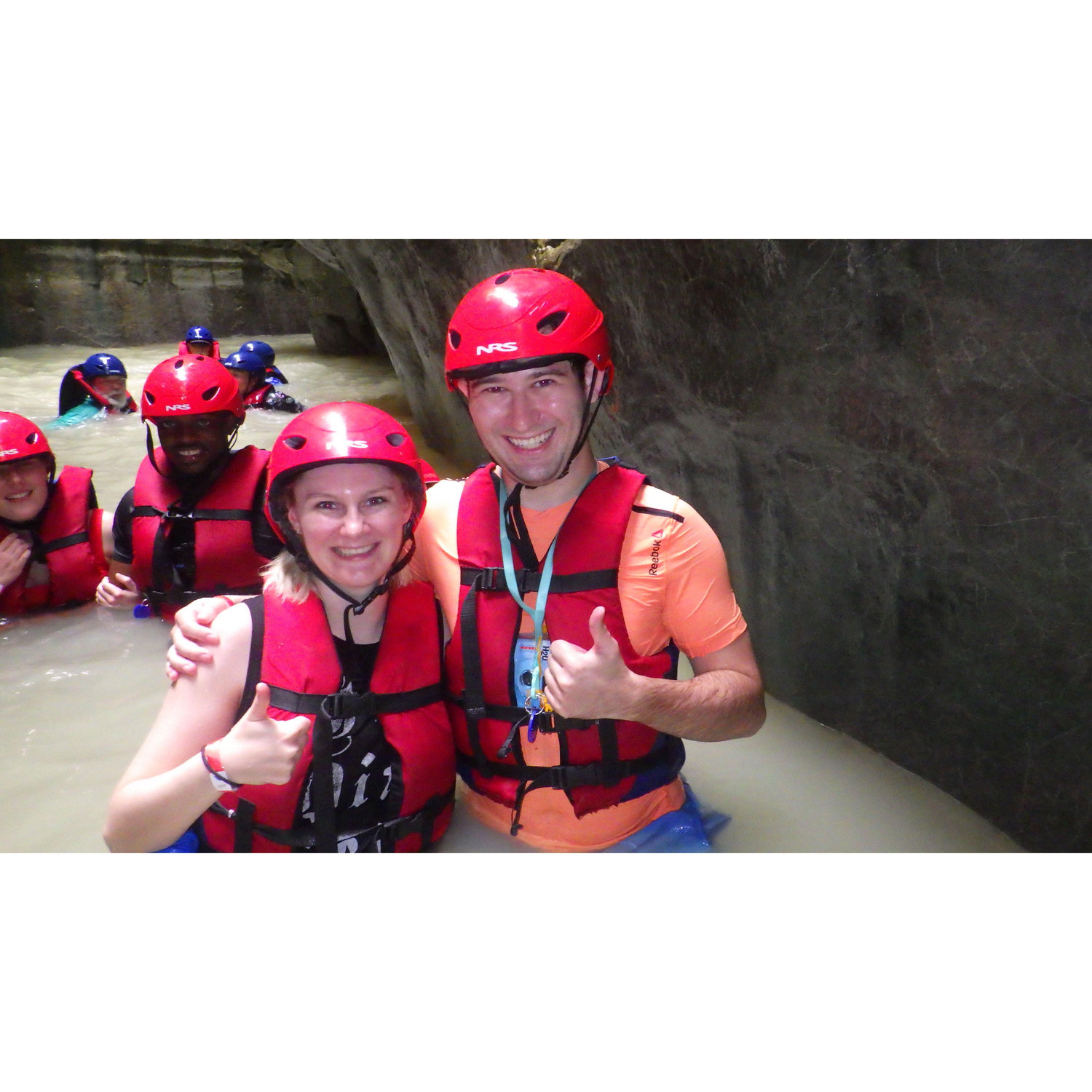 Wading through the Damajagua Falls the day after getting engaged October 2024