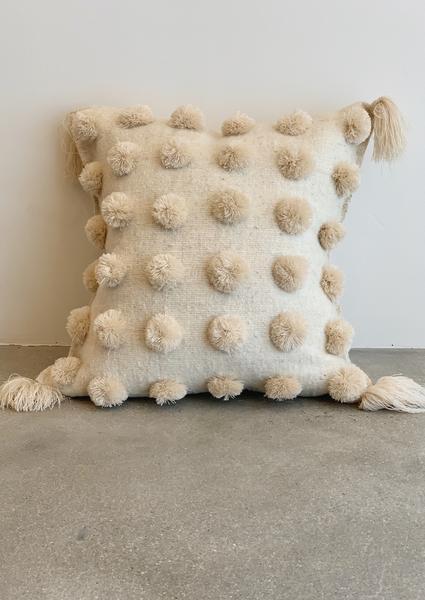Pom Pom Pillow - Cream on Cream - For Juliet