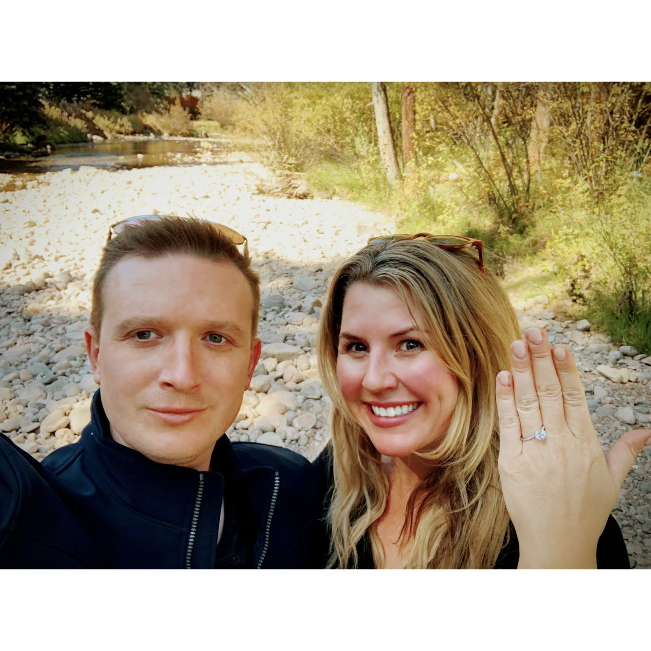 Our first selfie after the proposal in Vail!