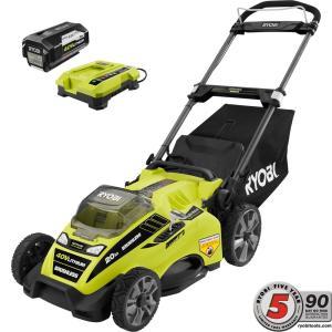 20 in. 40-Volt Brushless Lithium-Ion Cordless Battery Walk Behind Push Lawn Mower - 5.0 Ah Battery/Charger Included