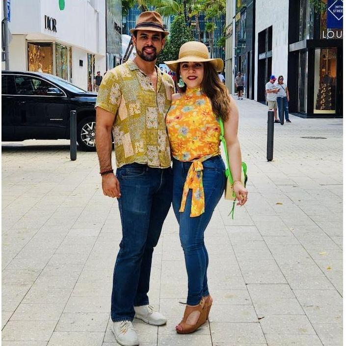 Soaking up the sun at the Design District in Miami, Florida