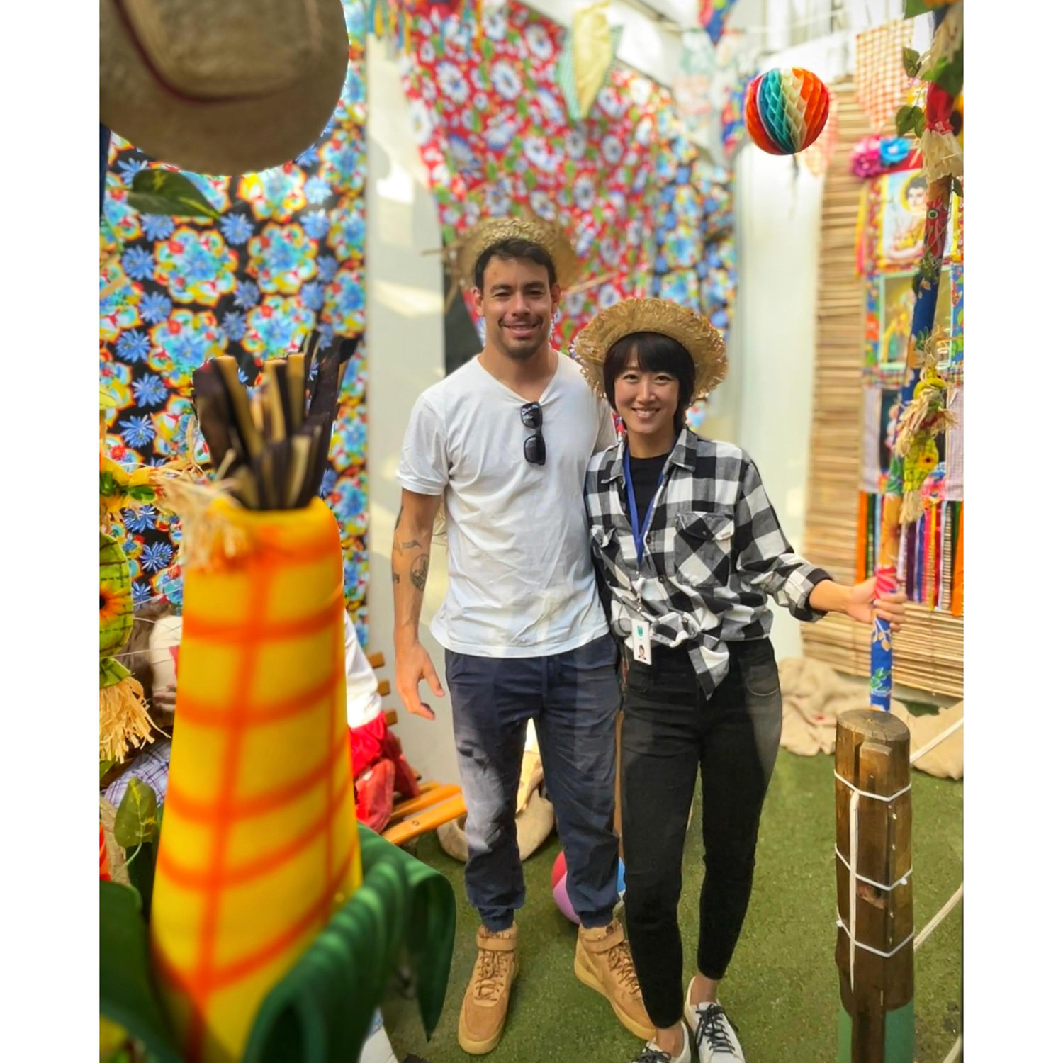 Our first Festa Junina together—and from that day on, his wardrobe officially became hers!