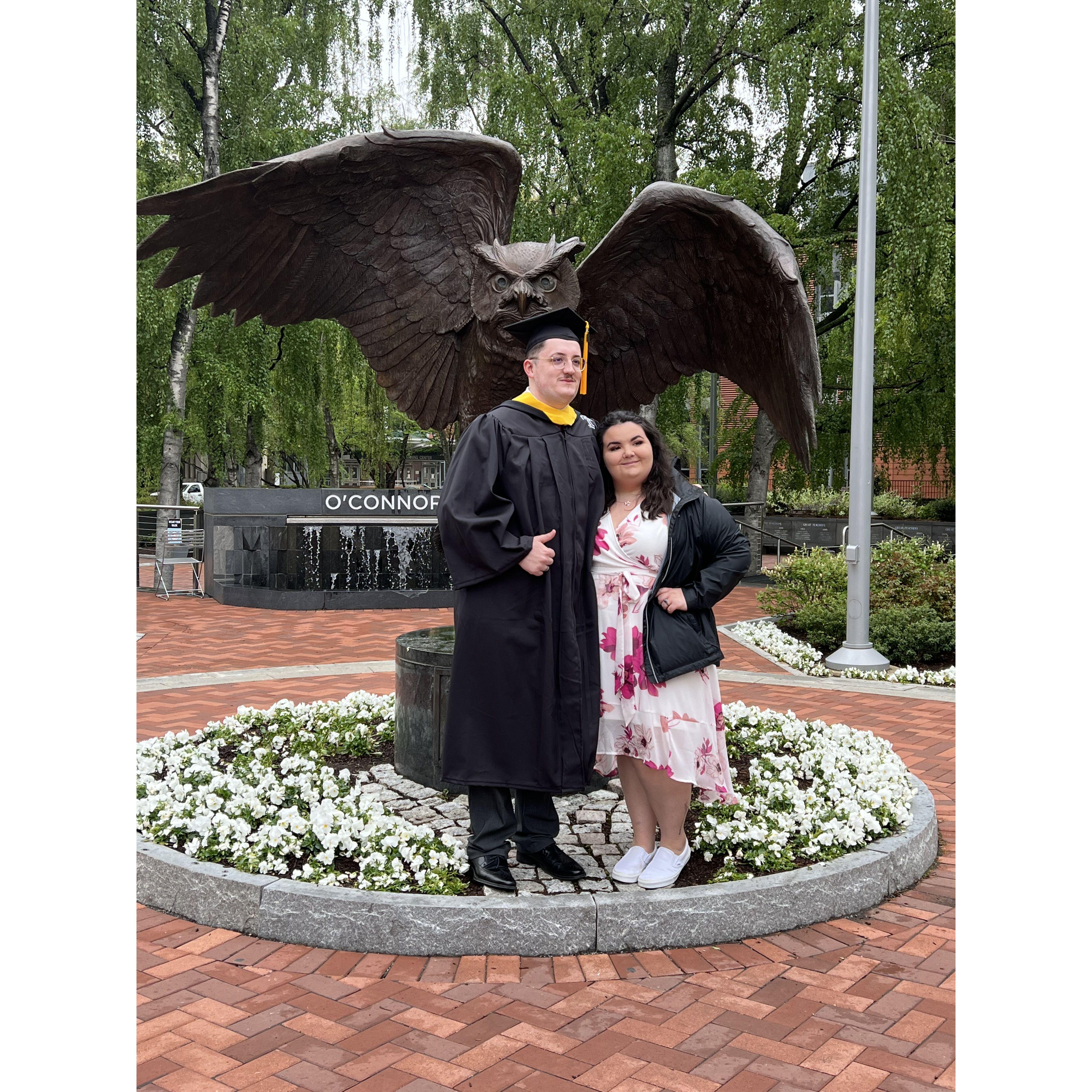 Celebrating Griffin graduating!