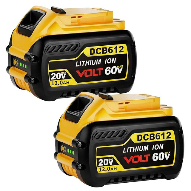 2 Pack 60V 12Ah Replacement Battery Compatible with DCB609, 60 Volt Battery for 20V 60V Cordless Power Tools and Chargers