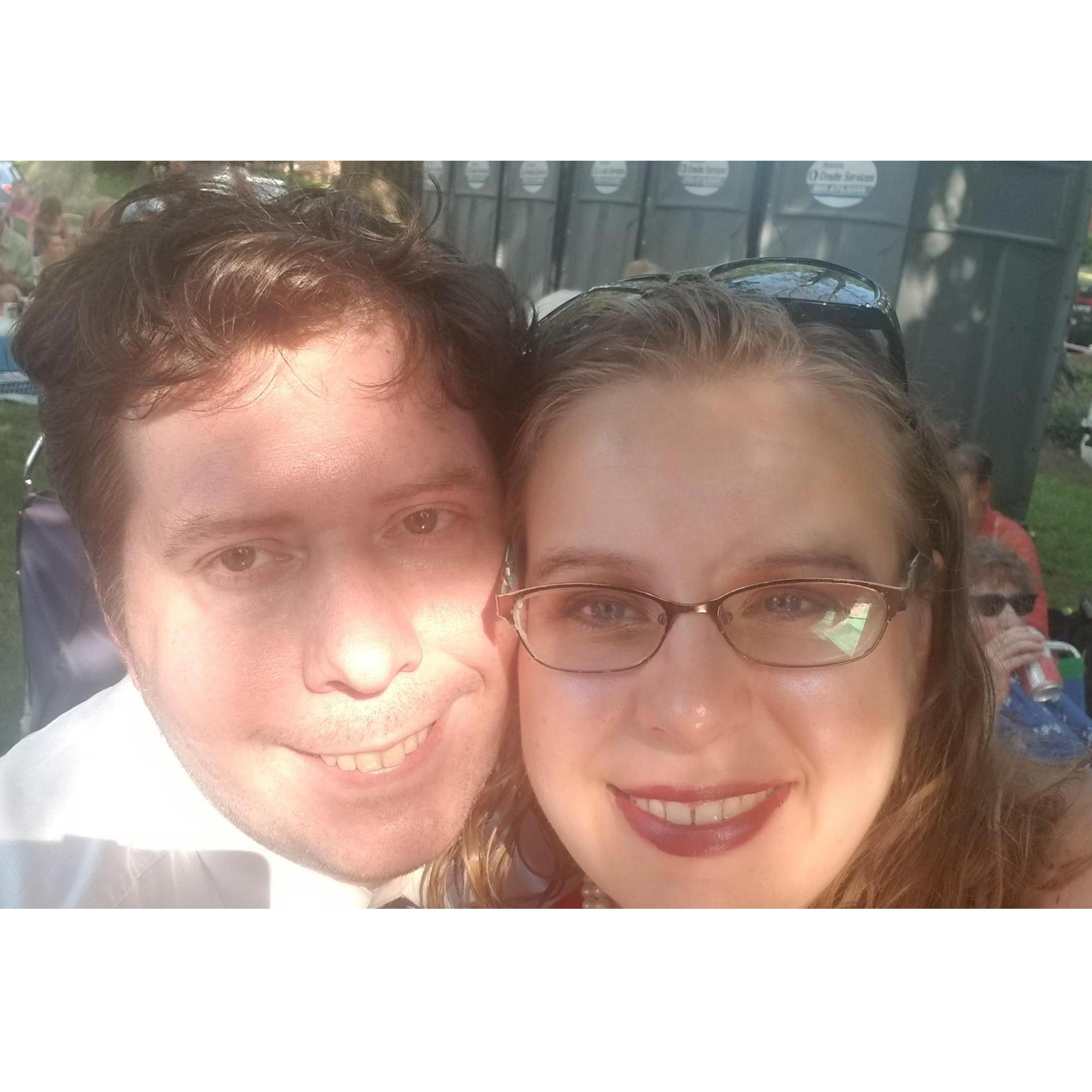 Our two year anniversary at: Opera in the Park
