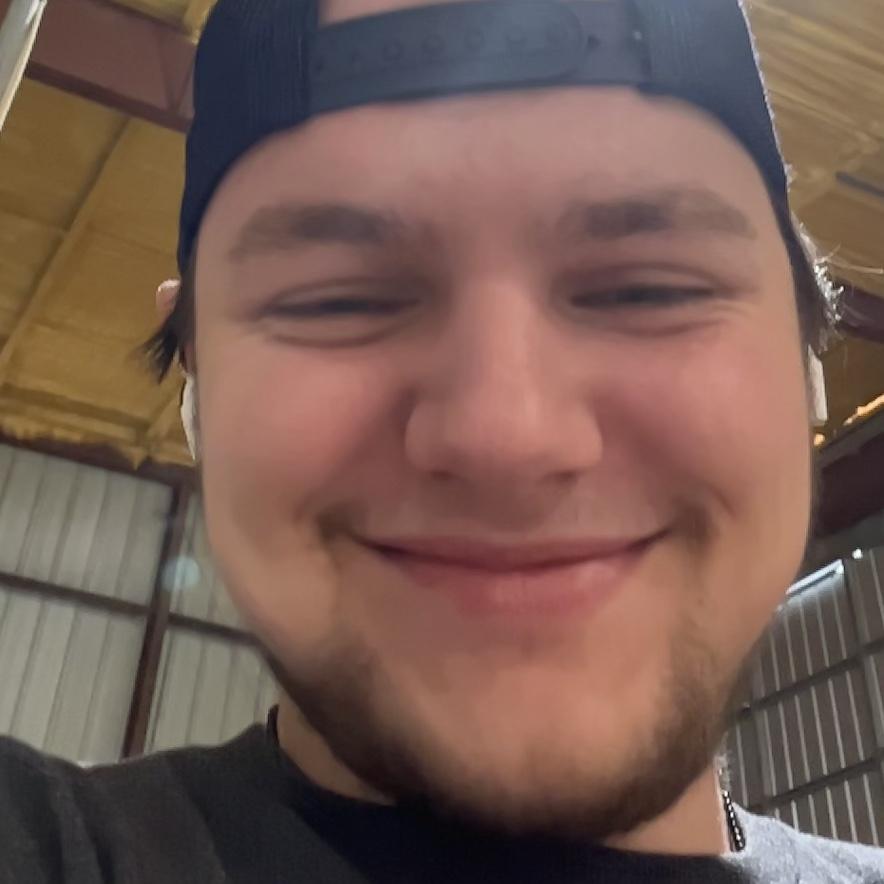 Caught him smiling at my joke.