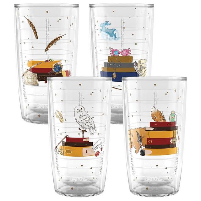 Tervis Harry Potter Ideograms Collection Assorted Made in USA Double Walled Insulated Tumbler Travel Cup Keeps Drinks Cold & Hot, 16oz - 4pk, Classic