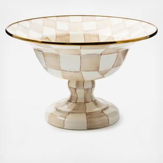 Mocha Check Stainless Steel Compote