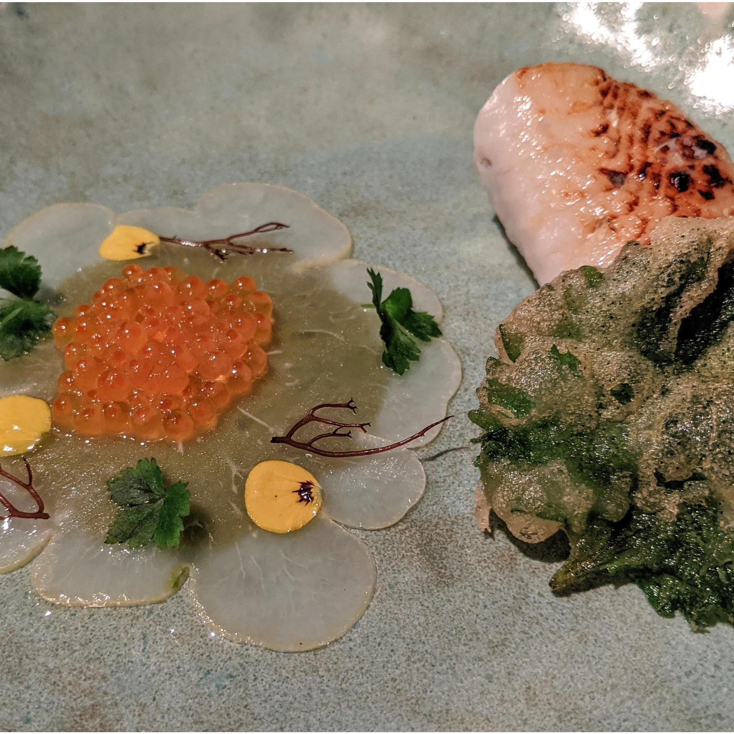 Celebrated five year anniversary in Monterey, CA at Aubergine (December 2019)