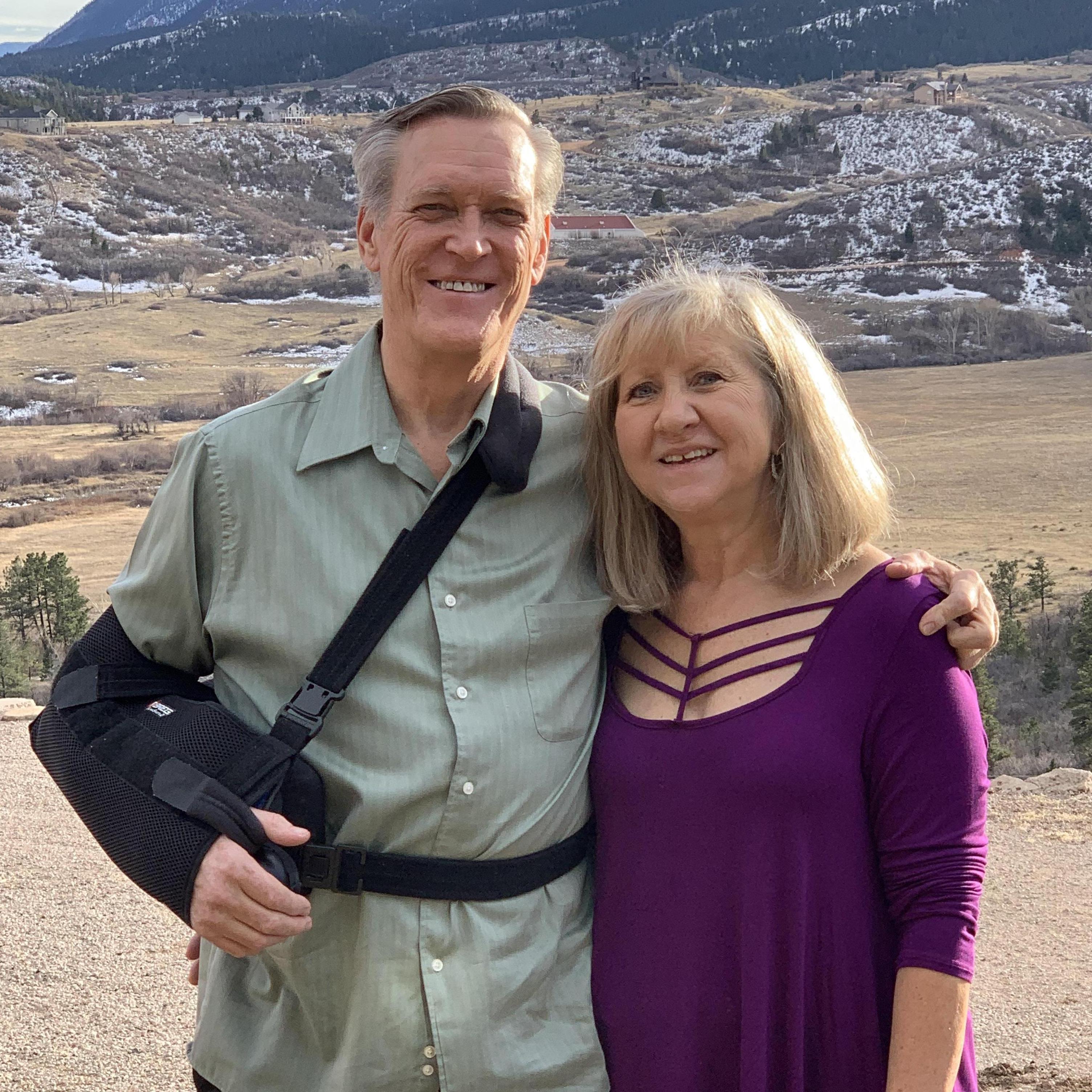 We are in Monument, CO at a friend's house for Thanksgiving in 2018.  Picture taken right after my shoulder surgery.