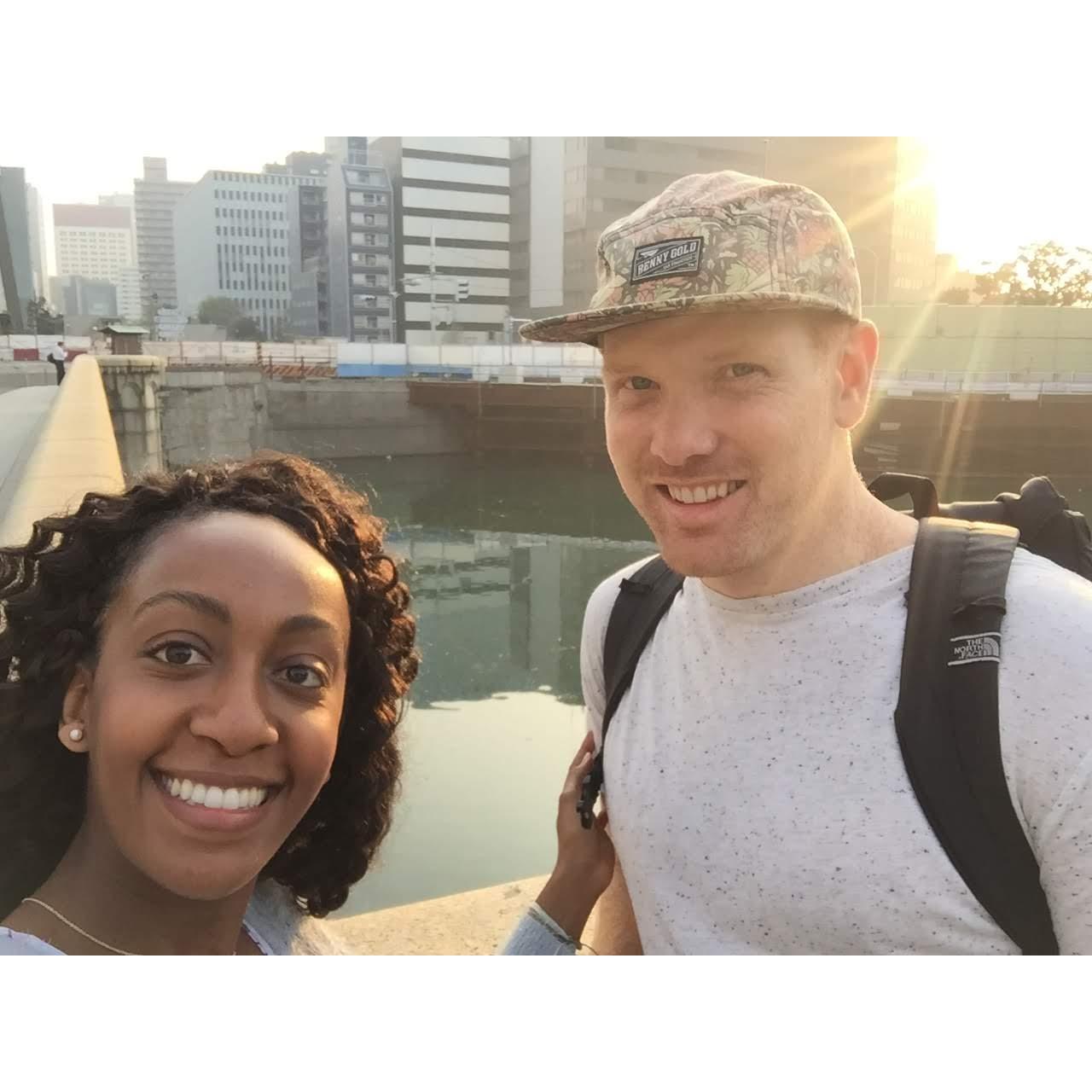 Quick Picture Outside the Imperial Palace - Tokyo, Japan - April 2018