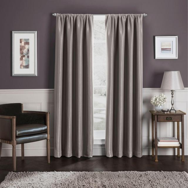 Sebastian 72-Inch Rod Pocket 100% Blackout Window Curtain Panel in Mocha