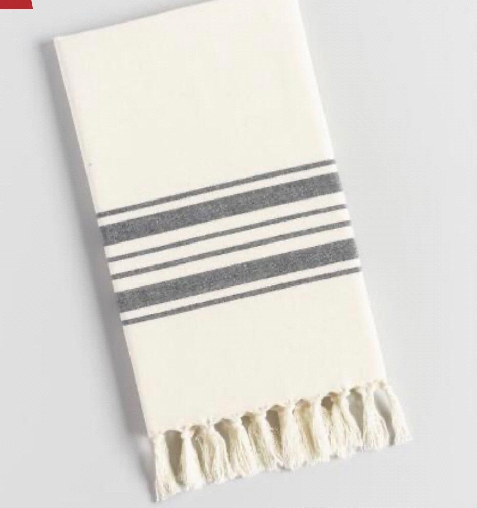 Black Villa Stripe Kitchen Towel