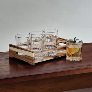 Glenwood 7-Piece Double Old Fashion Bar Caddy Set
