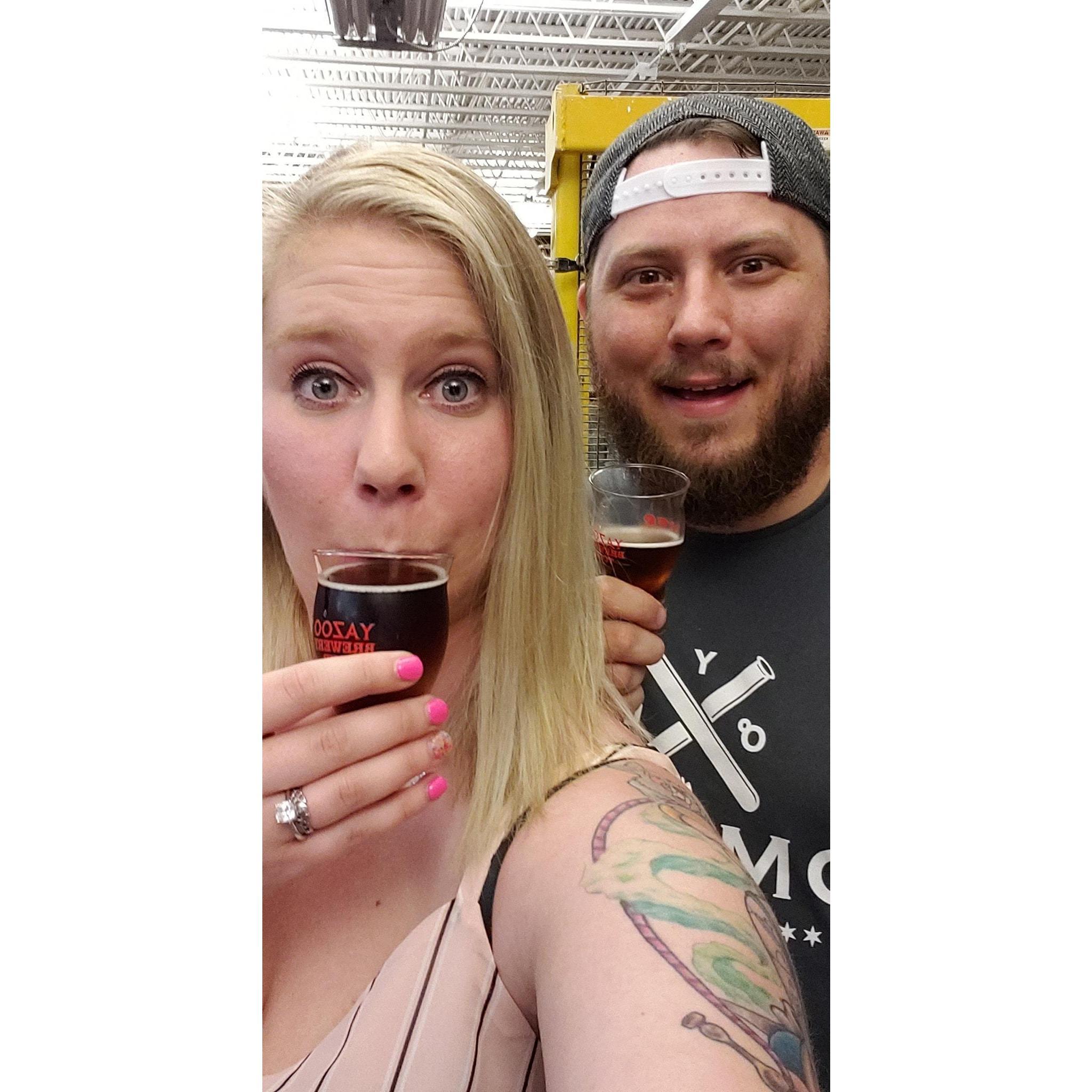 Us...and beer? NO WAY!
Yazoo Brewery Tour