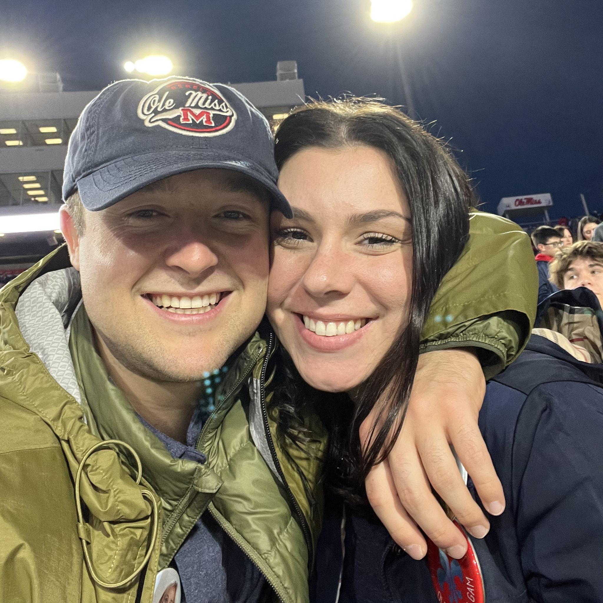 We loved going to Ole Miss football games together! We'd watch Megan dance on the sidelines and Trevor would proudly scream "That's my sister!"
