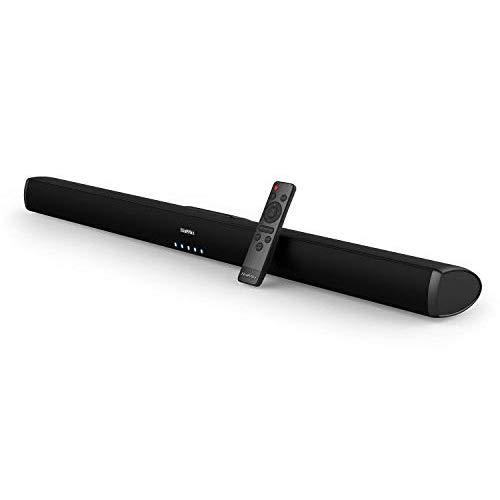 Sound Bars for TV, Saiyin TV Soundbar Speaker with Built in Subwoofers 37 Inch 80W Wired & Wireless Bluetooth Optical/Coaxial/AUX (RCA) Surround Sound System Home Theater