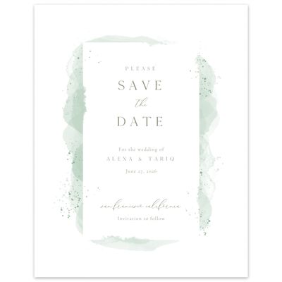 Green Wedding Digital Save the Date - Zortas Portrait