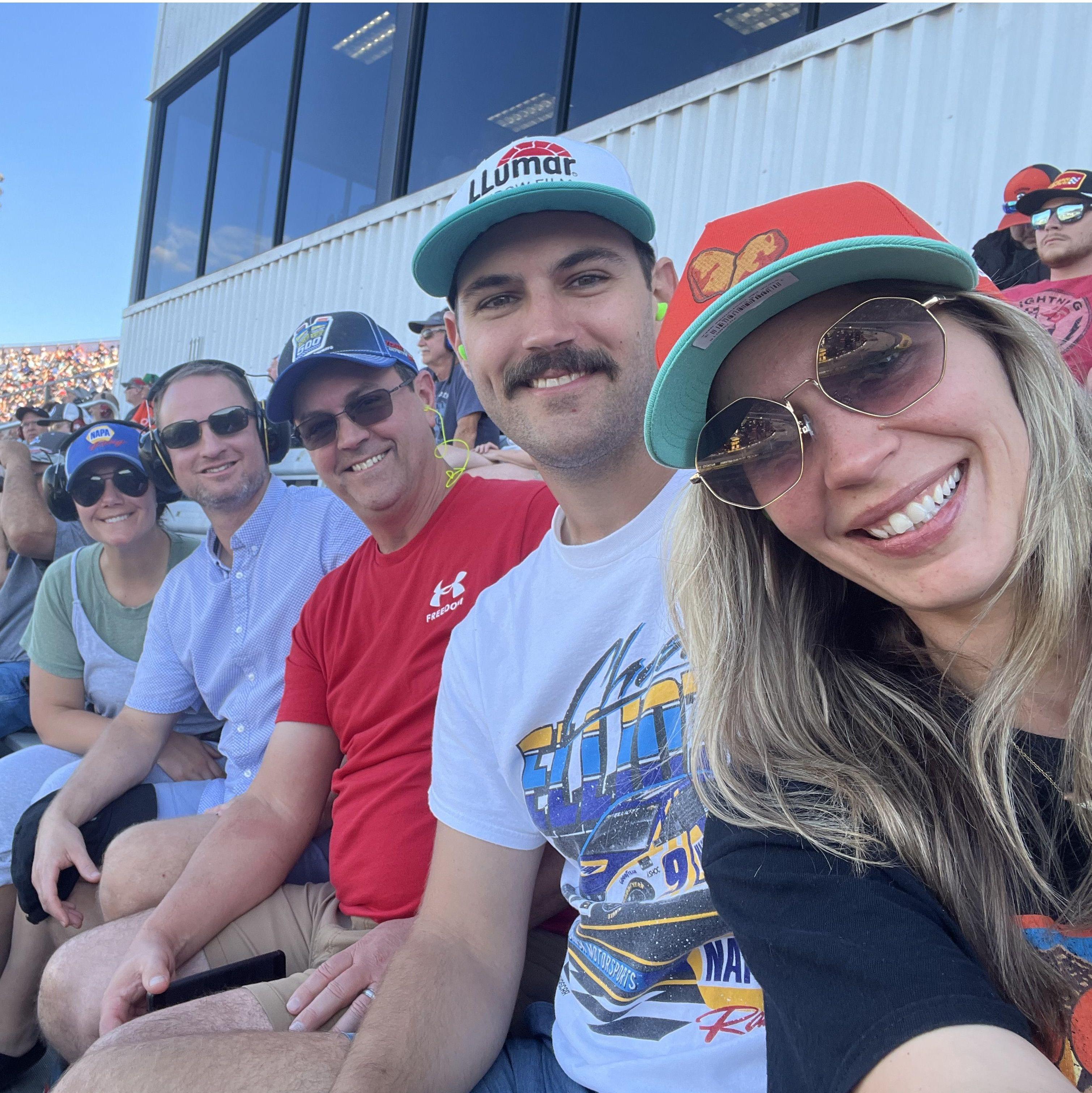 Martinsville nascar race with Brian's family