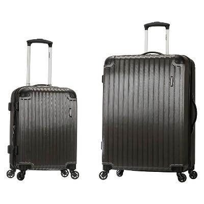 Rockland Santorini 2pc Expandable Polycarbonate Spinner Luggage Set - Gray