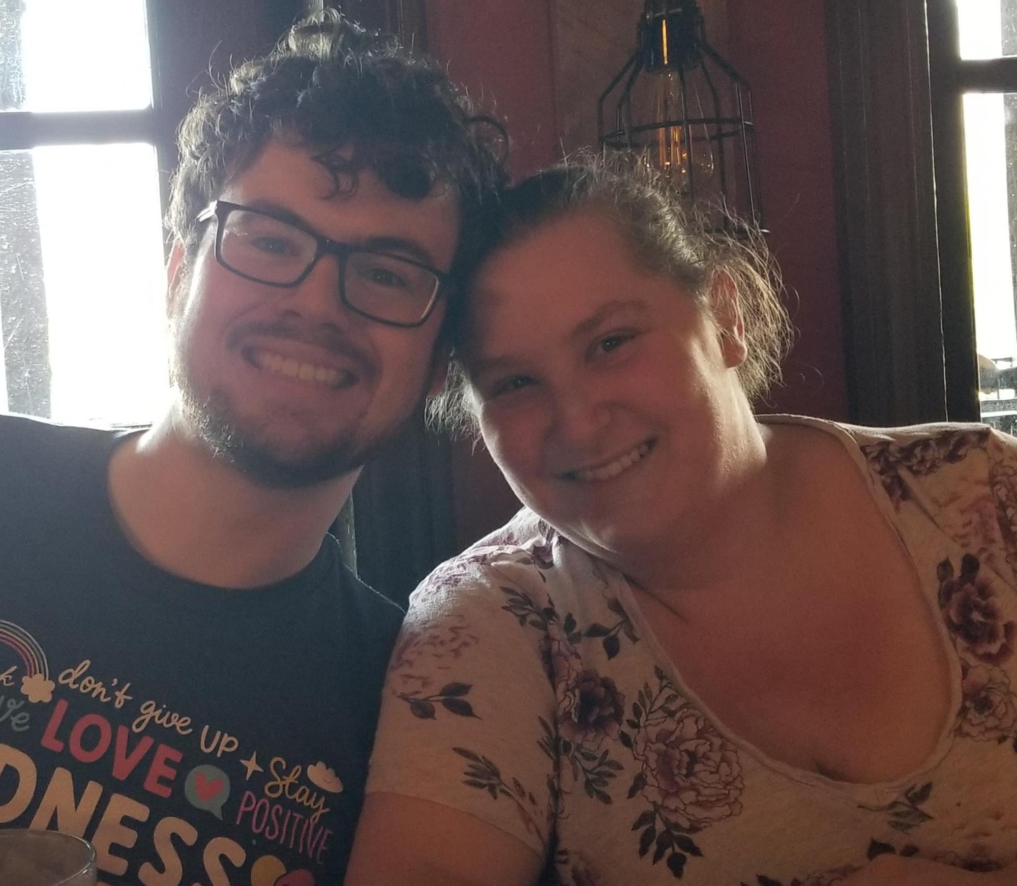 Selfie at dinner with Stephen’s family
