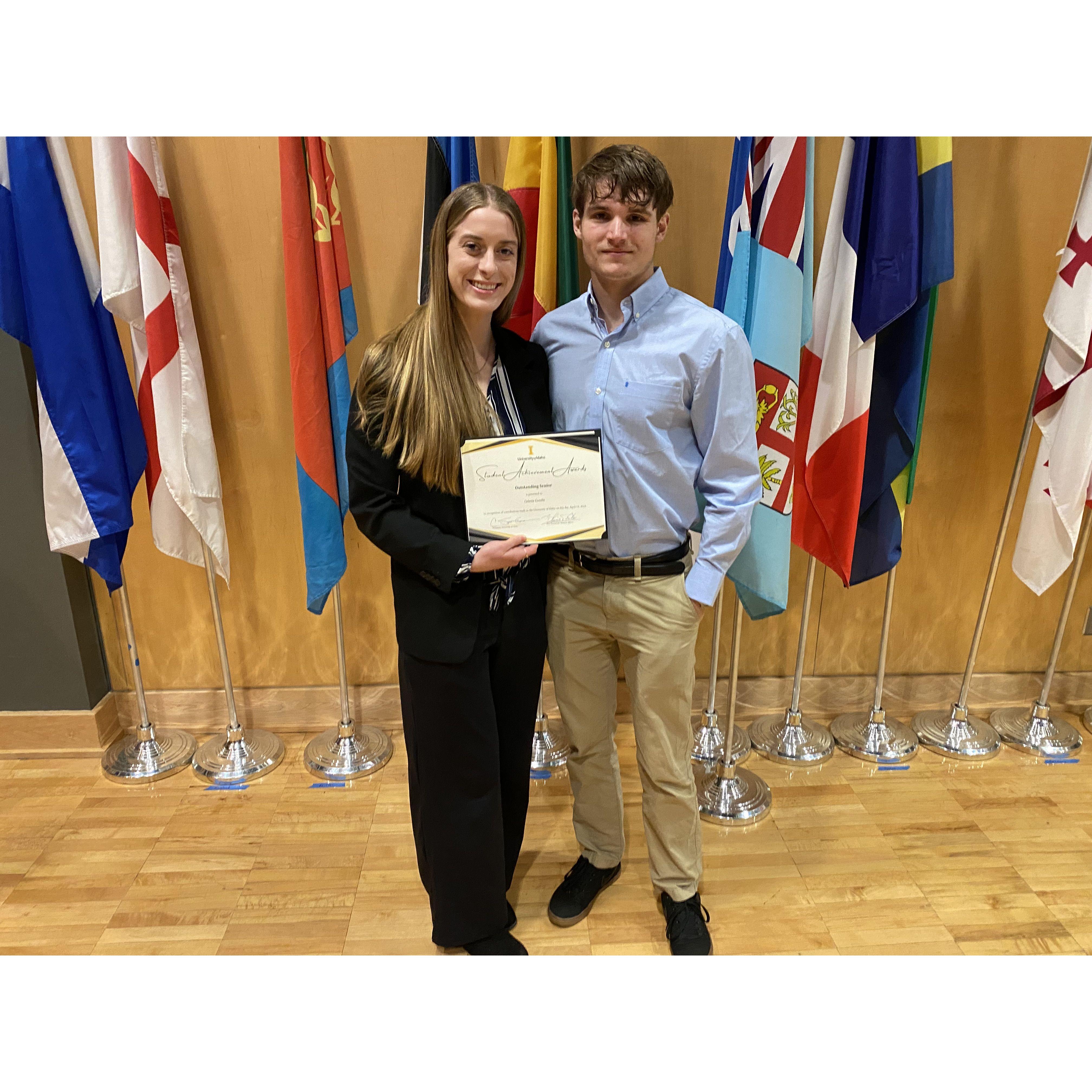 April 2024 - Trying to act professional at a University of Idaho Awards Ceremony