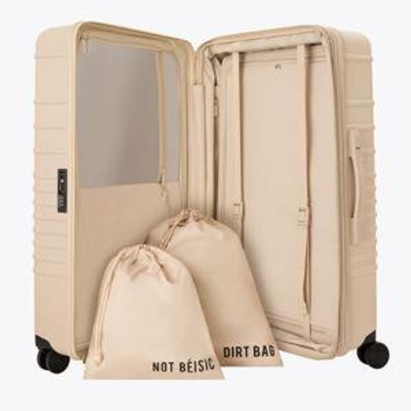 The Large Check-In Roller - Beige