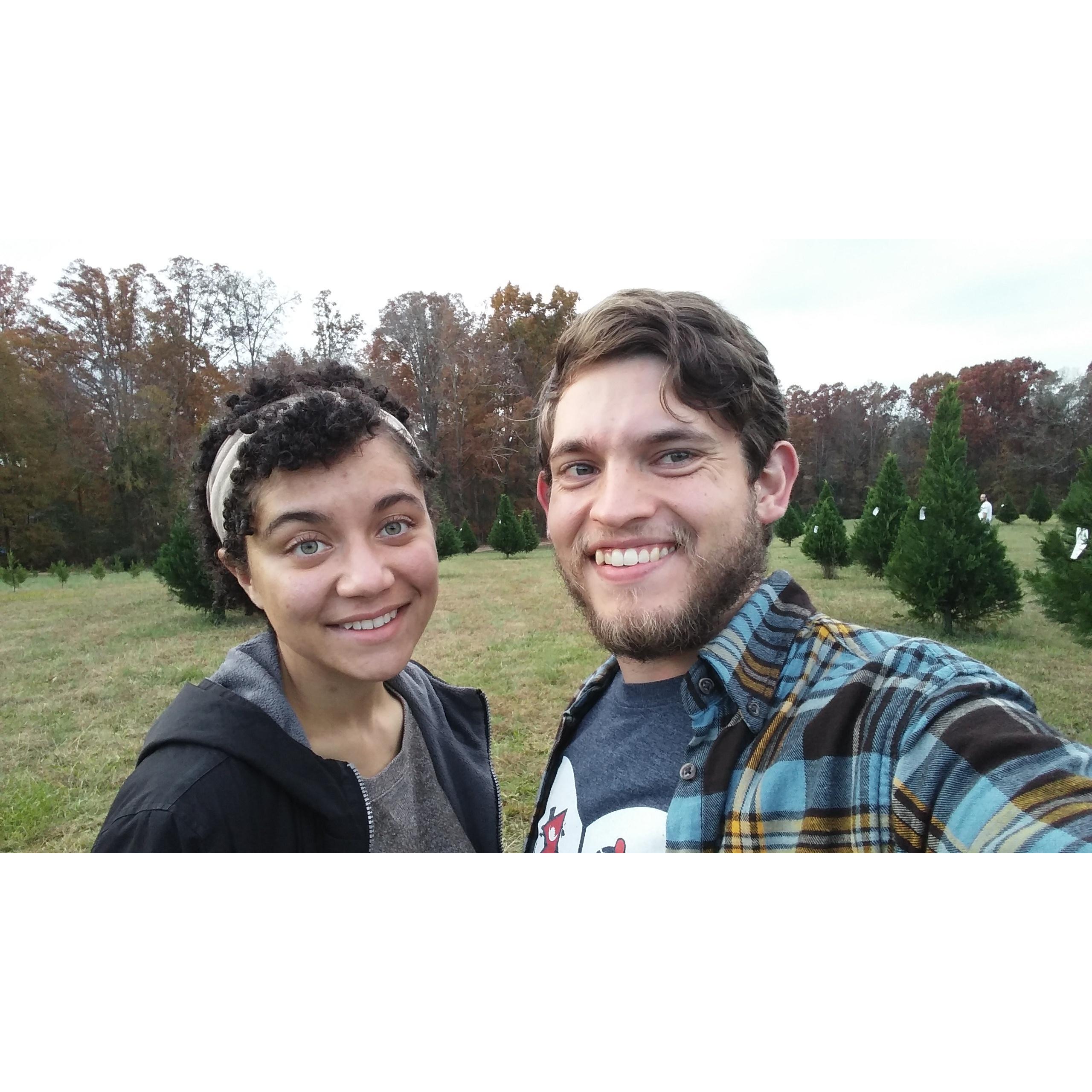Taisa was able to come up to Georgia for Thanksgiving this year. We're at the Christmas tree farm picking out a tree for my parent's house.