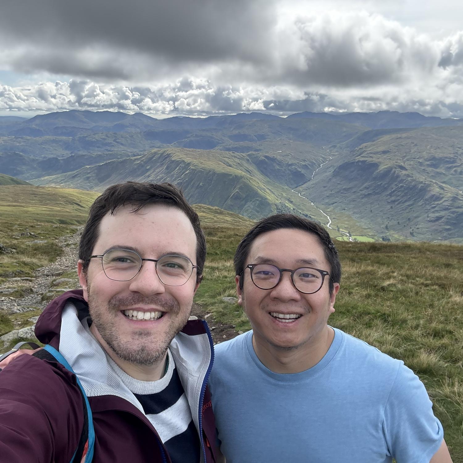 Climbing Helvellyn in the Lake District, England in September 2025.