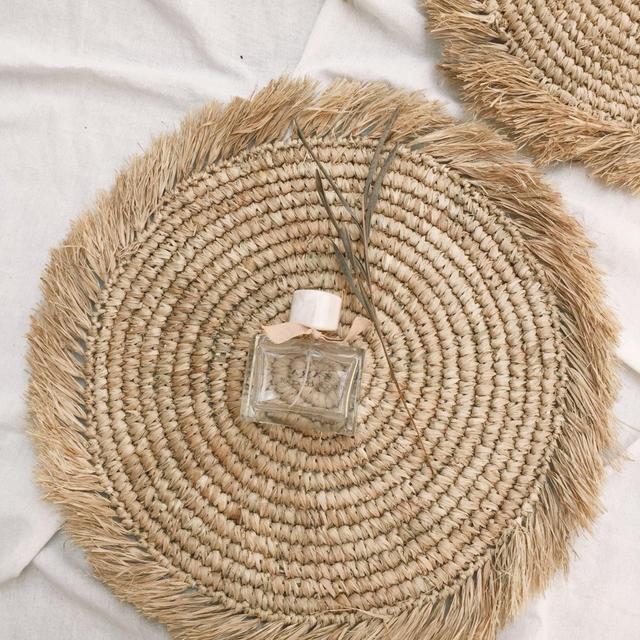 Natural Placemats, Boho Placemats, Fringe Placemats, Handwoven Placemats, Table decor pad, seagrass placemats, Straw Placemats, Wicker Pads