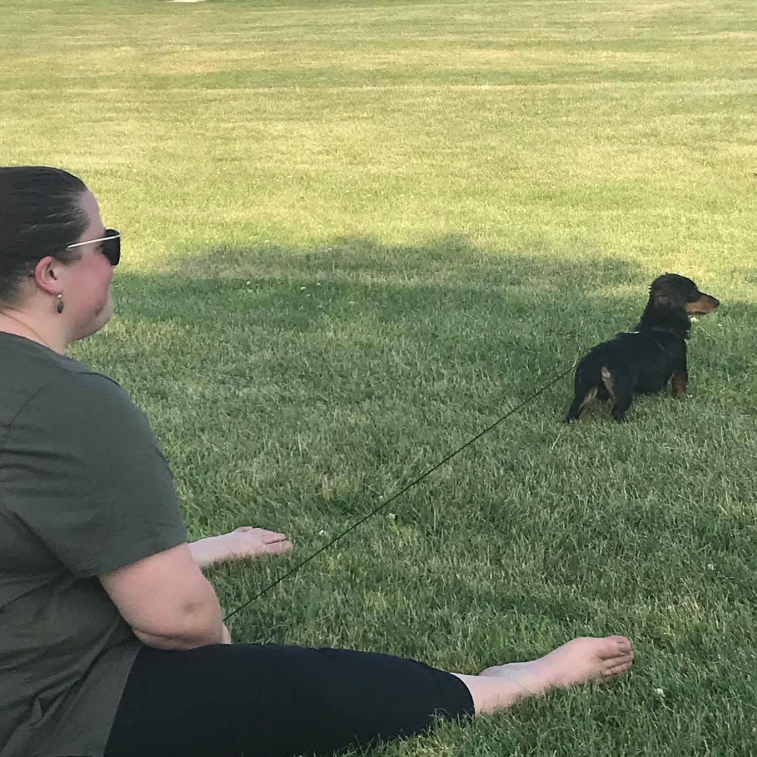 Rufio protecting Kelsey. Sheboygan, WI.