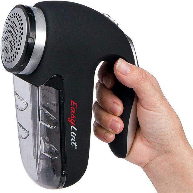 EasyLint Professional Sweater Shaver Best Performing Lint Fuzz Pill Bobble Remover For Cloths, Fabrics and Furniture. Use With Batteries or Power Adapter. Includes Zipper Storage Case.