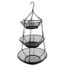 SALT™ Metal Wire 3-Tier Hanging Basket