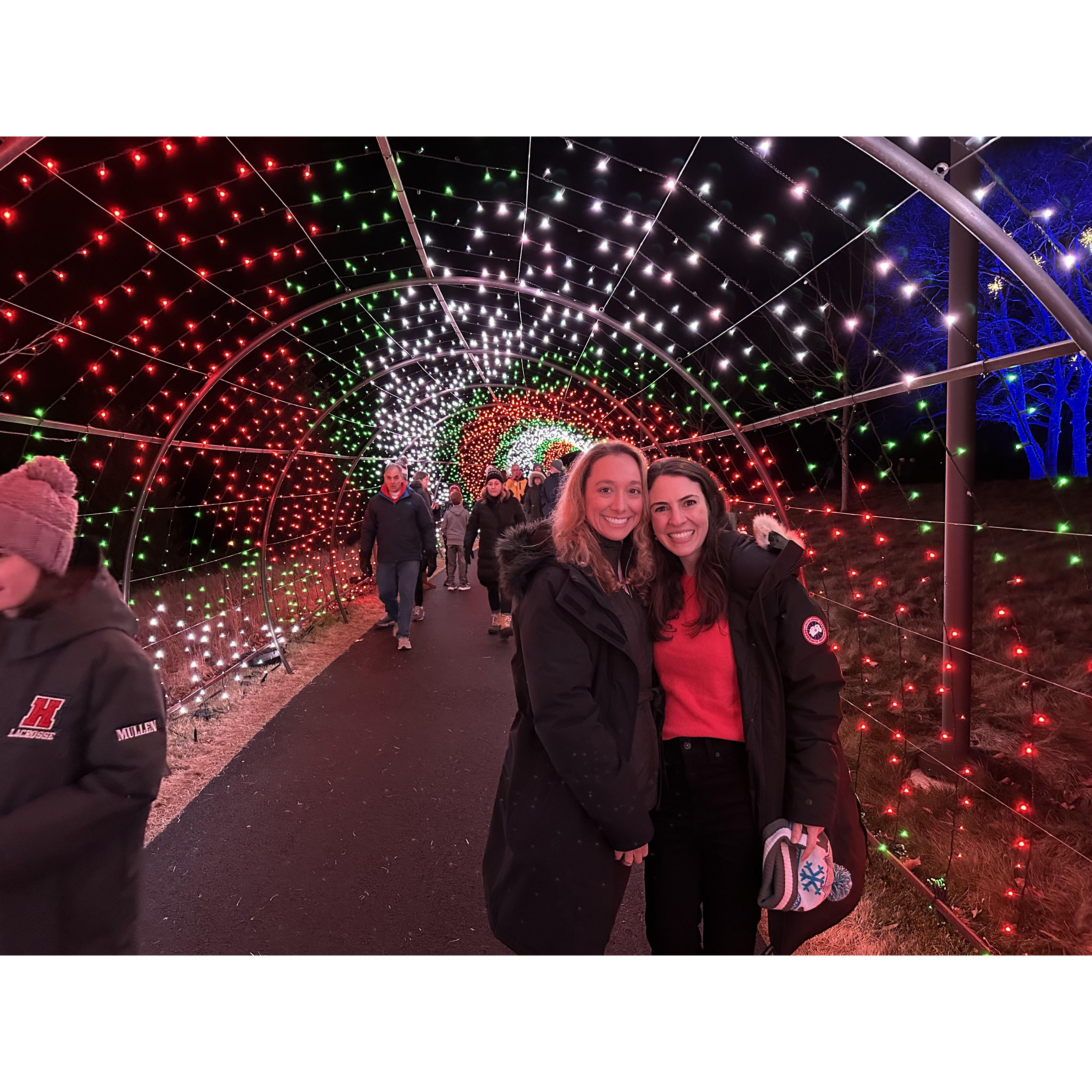 The girls at Longwood Gardens, where they scattered some of Diane's ashes a few days after Christmas.