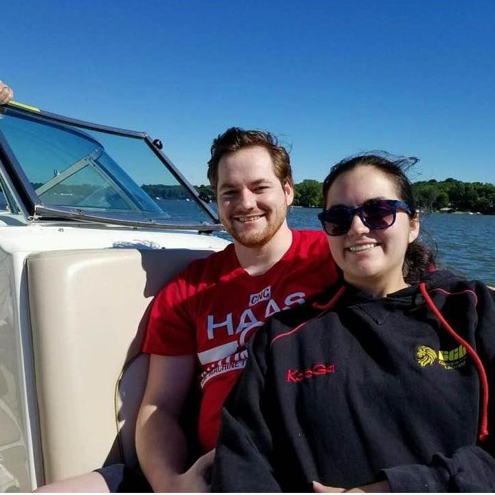 Out on Lake Minnetonka with Max's parents.