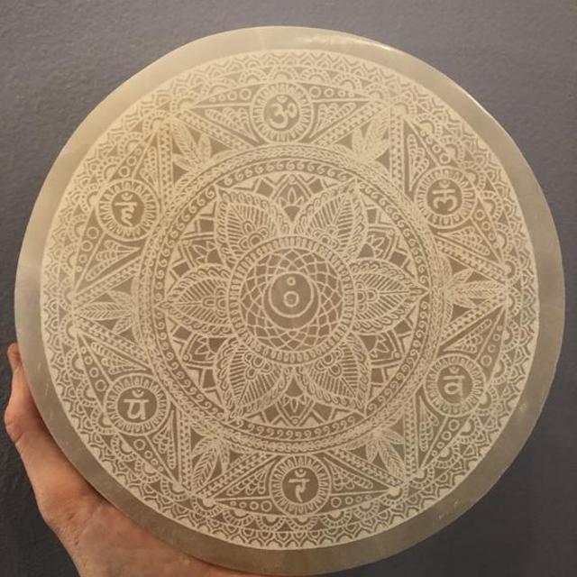 8 Inch selenite jewelry dish