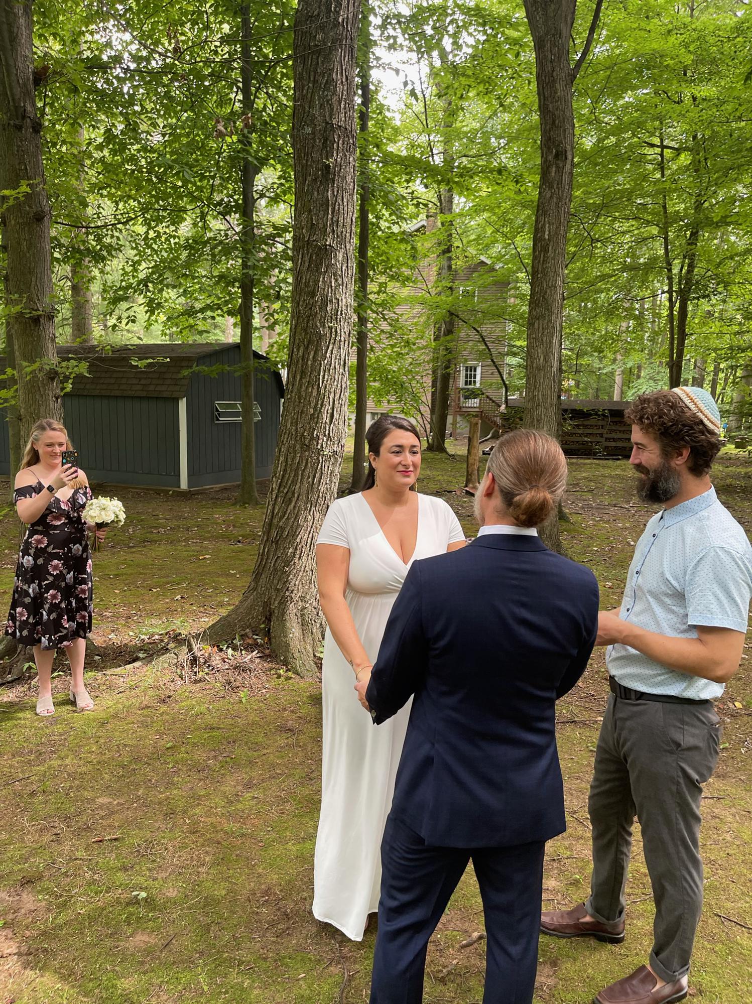 A few friends joined as Jay's longtime friend, John, married us in the Hudson Valley