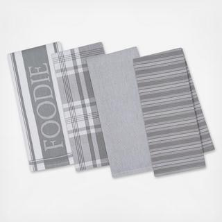 Gourmet Kitchen Dishtowel, Set of 4