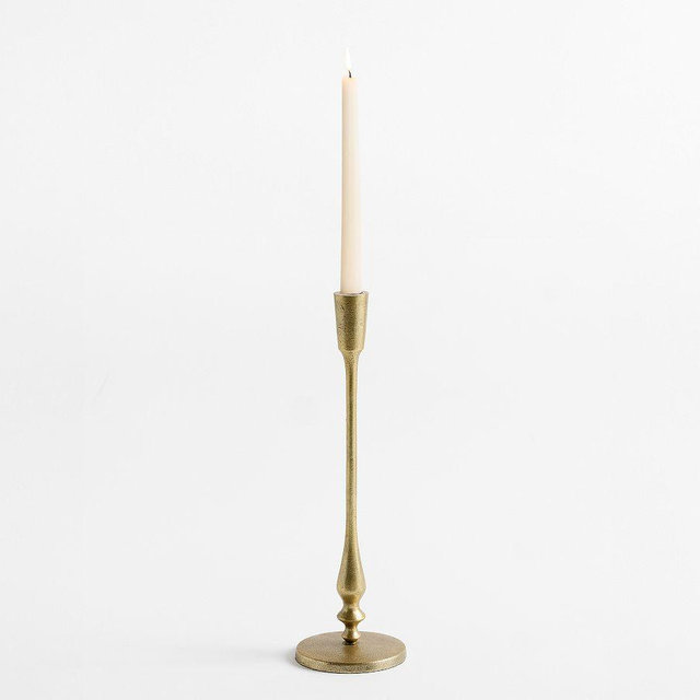 Edgewood Taper Holder, Brass, 14"