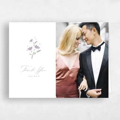 Lilac, Purple Wedding Thank You - Regal Photo