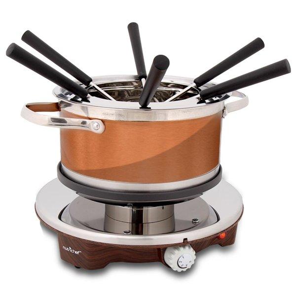 Electric Melting Pot Stainless Steel Fondue Set