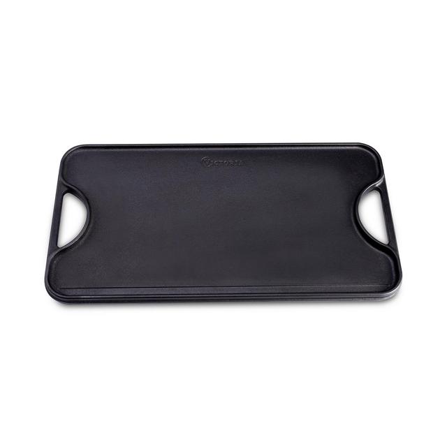 Victoria Cast Iron Large Reversible 18.5" x 10" Rectangular Griddle