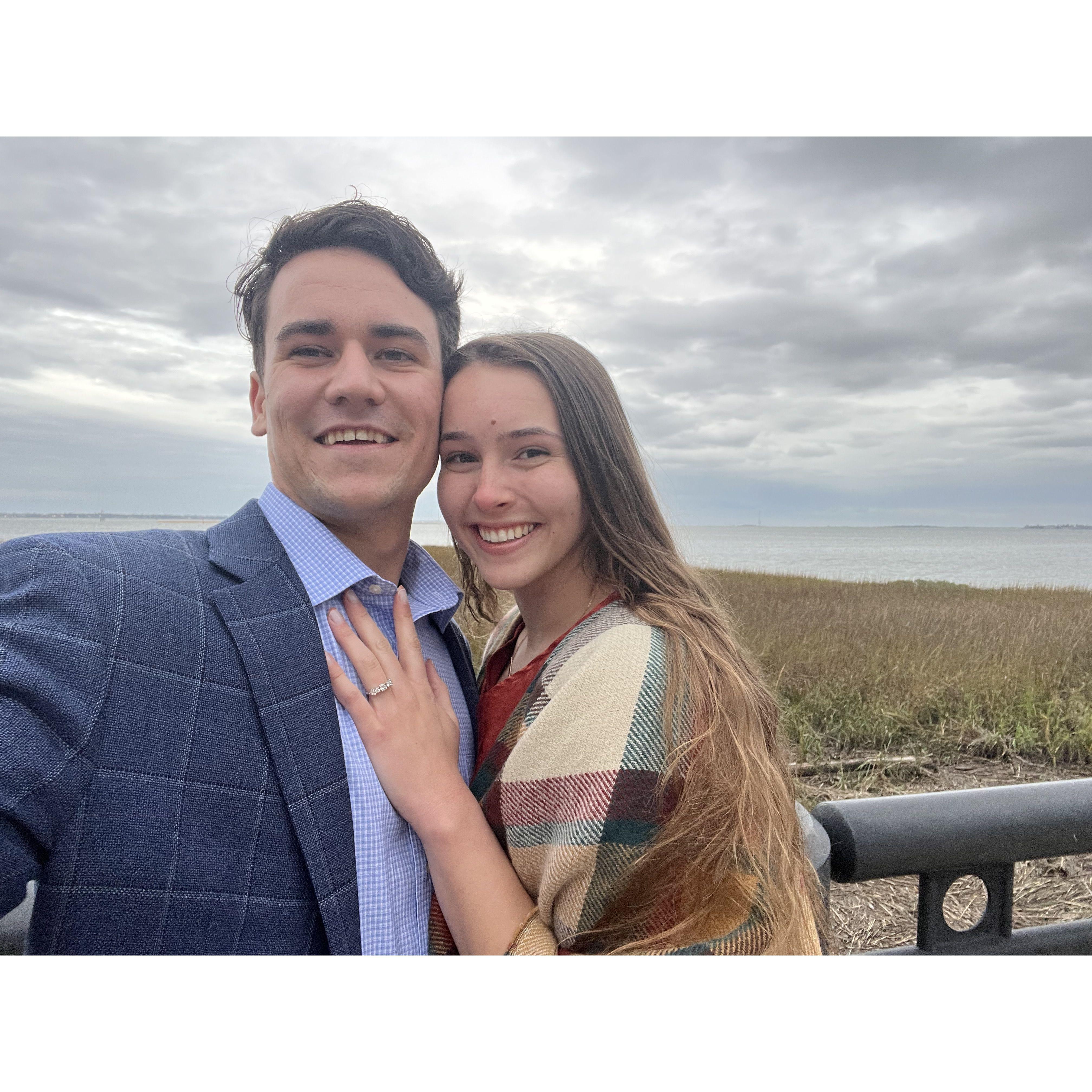 December 14, 2022: Engaged in Charleston, South Carolina